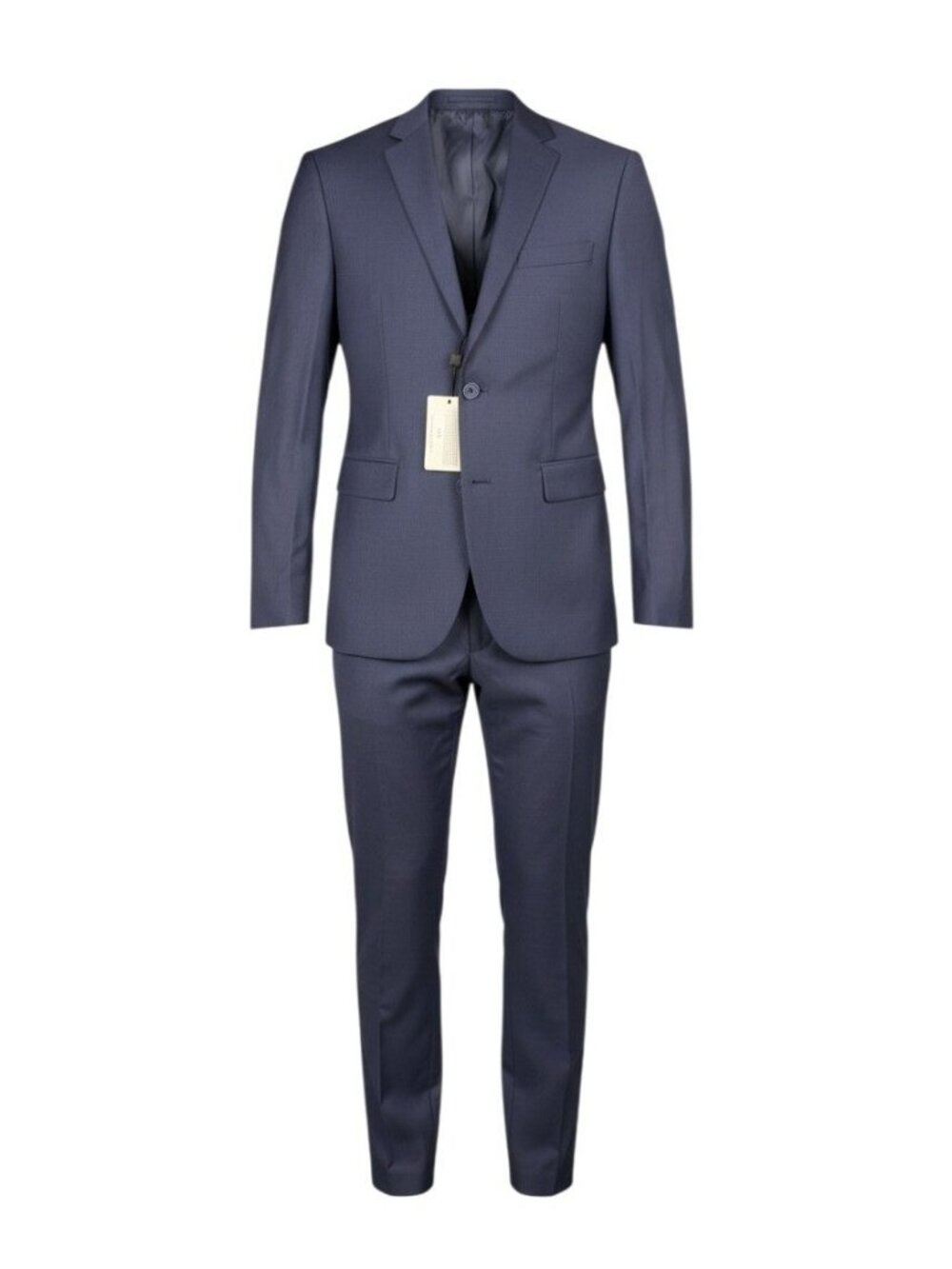 Alain Dupetit Mens Navy Blue Two-Piece Suit Blazer & Dress Pants 38R 32W NWT
